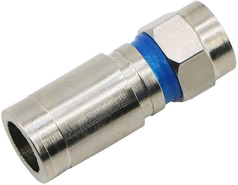 PASOW Compression RG6 F Connector Coax Coaxial Adapter Plug for Satellite & Cable TV (5 Pack) - Image 2